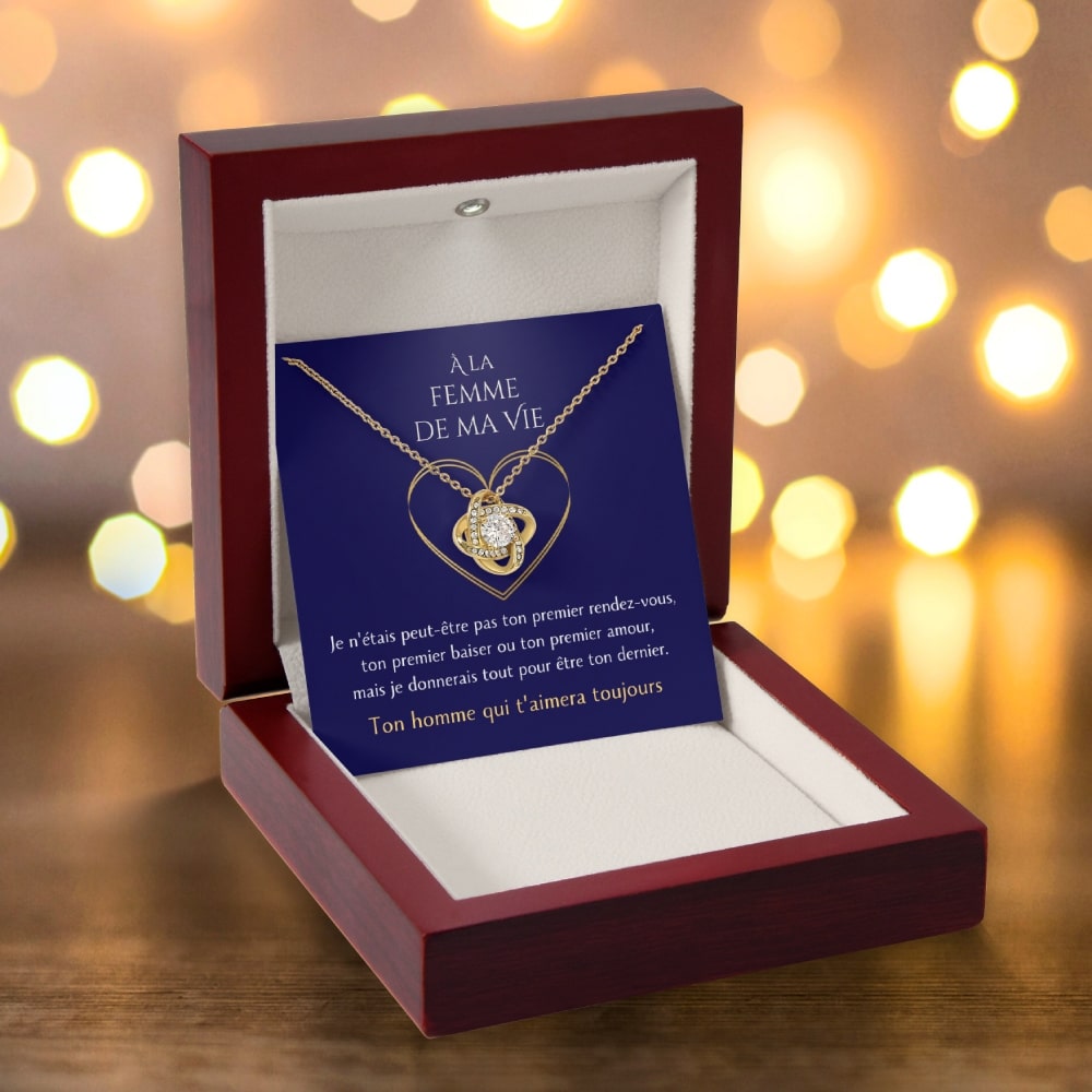 Cadeau pour ma femme - Je veux être ton dernier - Collier Éternel finition or 18K