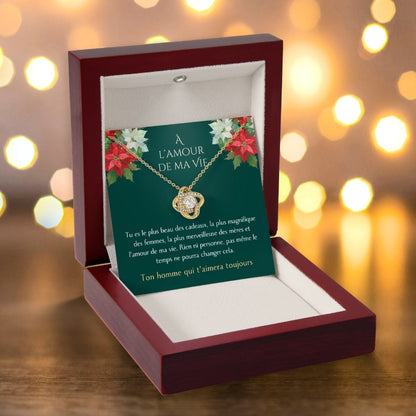 Cadeau pour ma femme - Tu es le plus beau des cadeaux - Collier Éternel finition or 18K - Édition spéciale