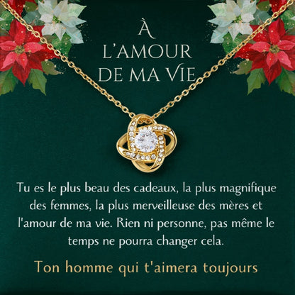 Cadeau pour ma femme - Tu es le plus beau des cadeaux - Collier Éternel finition or 18K - Édition spéciale