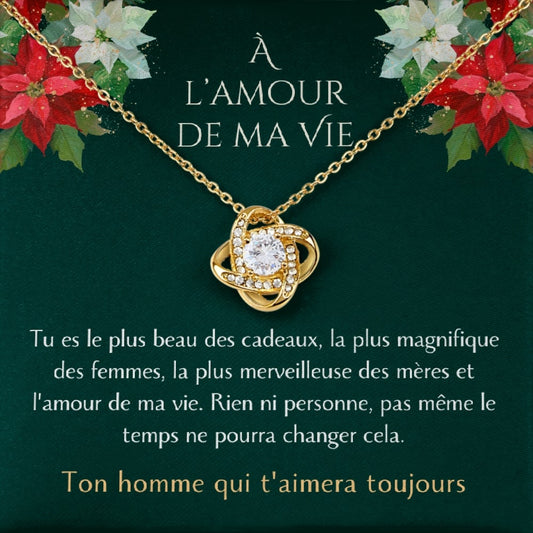 Cadeau pour ma femme - Tu es le plus beau des cadeaux - Collier Éternel finition or 18K - Édition spéciale