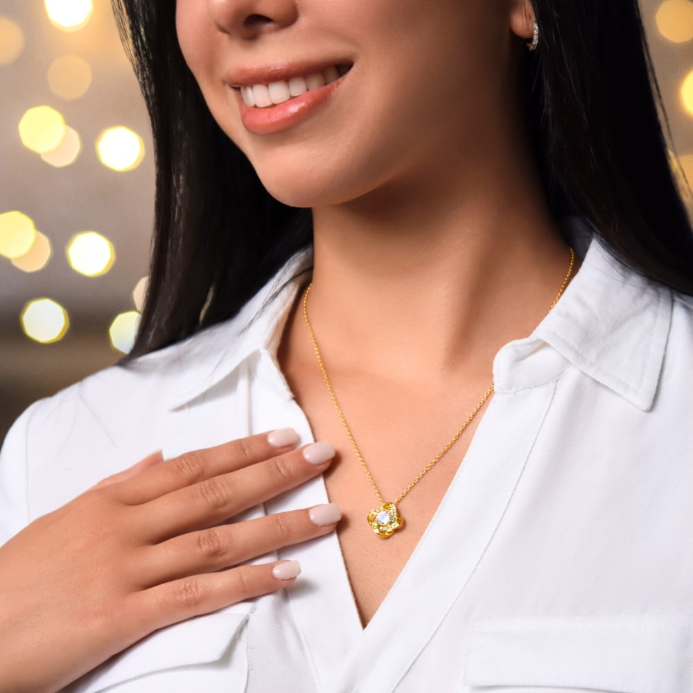 Cadeau pour ma femme - Je veux être ton dernier - Collier Éternel finition or 18K