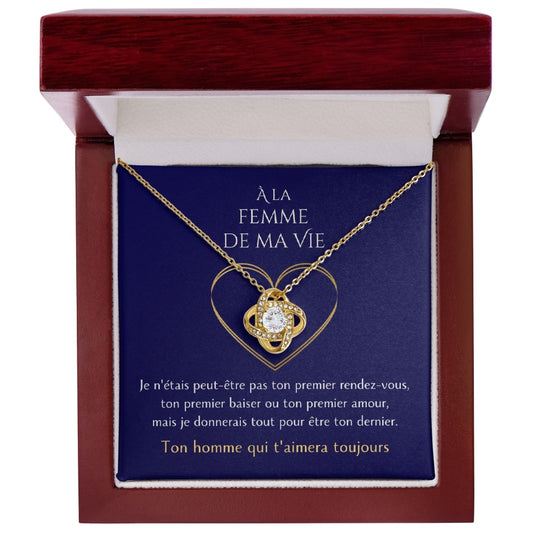 Cadeau pour ma femme - Je veux être ton dernier - Collier Éternel finition or 18K