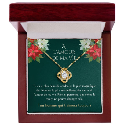 Cadeau pour ma femme - Tu es le plus beau des cadeaux - Collier Éternel finition or 18K - Édition spéciale